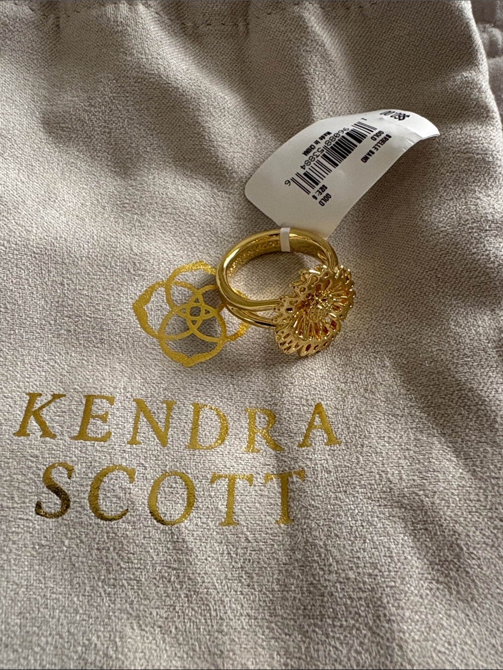 Kendra Scott Gold Floral Filigree Stackable Ring Set